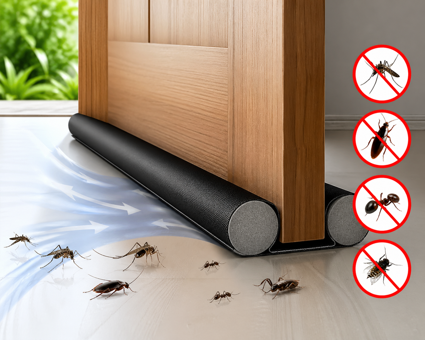 Door Draft Stopper Under Door Seal – Block Dust, Insects & Noise | Energy Saving Door Gap Guard